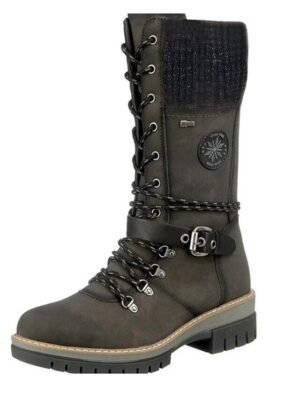 Outdoor Warm Combat Lace-Up Knit Cuff Winter Boots - Image 8