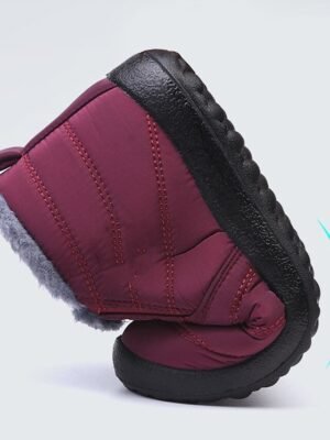 Outdoor Warm Fur Lined Slip-On Ankle Boots - Image 5