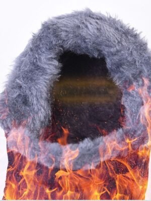 Outdoor Warm Fur Lined Slip-On Ankle Boots - Image 7