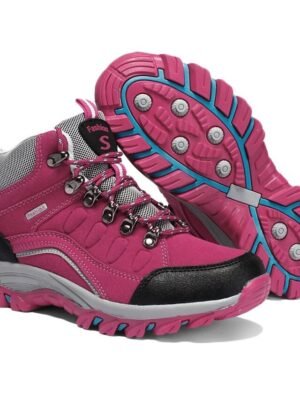 Outdoor Waterproof Lace-Up Hiking Boots - Image 7
