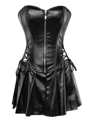 Party Fit Pure Colour Bandeau Sleeveless Backless Corset - Image 2