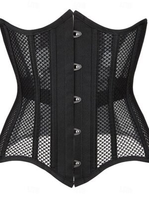 Punk Gothic Backless Pure Colour Waist Trainer - Image 2