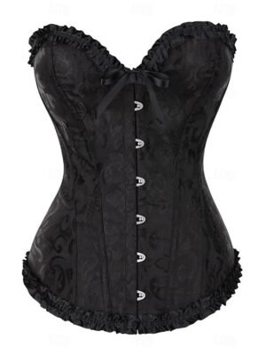 Punk & Gothic Corset Lace Bandeau Short Sleeve Home Outfit - Image 2