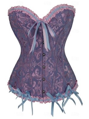 Punk & Gothic Corset Lace Bandeau Short Sleeve Home Outfit - Image 6