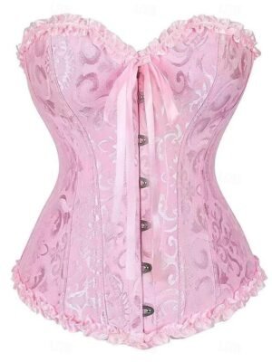 Punk & Gothic Corset Lace Bandeau Short Sleeve Home Outfit - Image 7