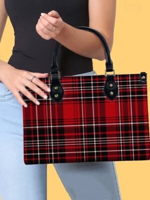 Retro Stylish Plaid Mary Jane Buckle Strap Heels - Image 11