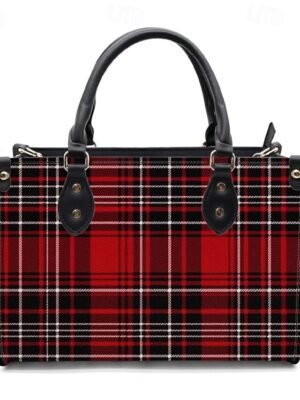 Retro Stylish Plaid Mary Jane Buckle Strap Heels - Image 12