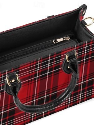Retro Stylish Plaid Mary Jane Buckle Strap Heels - Image 15