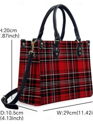 Retro Stylish Plaid Mary Jane Buckle Strap Heels - Image 16