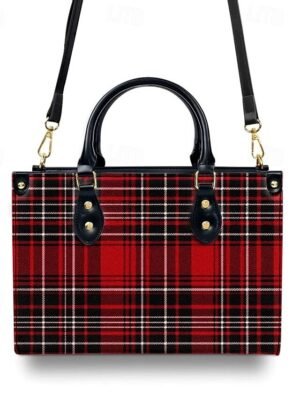 Retro Stylish Plaid Mary Jane Buckle Strap Heels - Image 18