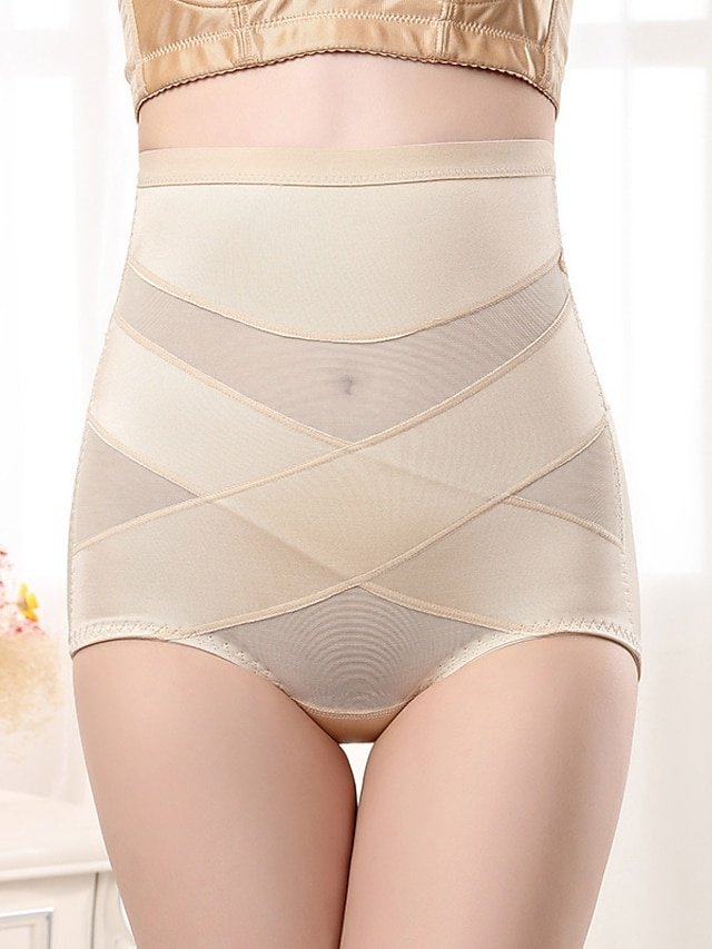 Seamless Breathable Solid High-Waist Control Panties - Image 1