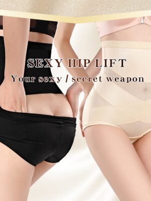 Seamless Breathable Solid High-Waist Control Panties - Image 11