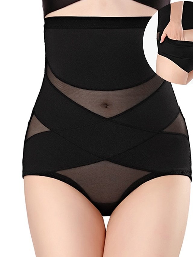 Seamless Breathable Solid High-Waist Control Panties - Image 2