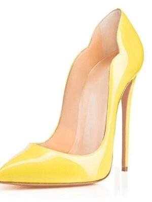 Sexy Ombre Patent Leather Pointed Toe Stiletto High Heels - Image 14