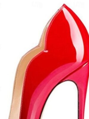 Sexy Ombre Patent Leather Pointed Toe Stiletto High Heels - Image 3