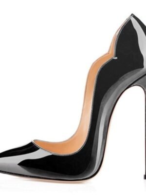 Sexy Ombre Patent Leather Pointed Toe Stiletto High Heels - Image 5