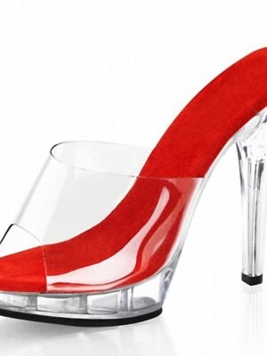 Sexy Platform Solid Peep Toe High Heel Pumps - Image 3