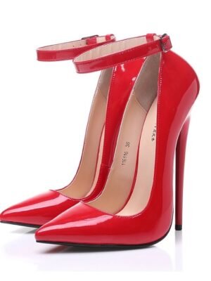 Sexy Pointed Toe Stiletto High Heel Ankle Strap Pumps - Image 1