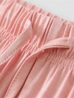 Simple Comfort Crew Neck Long Sleeve Elastic Waist Pajama Set - Image 23