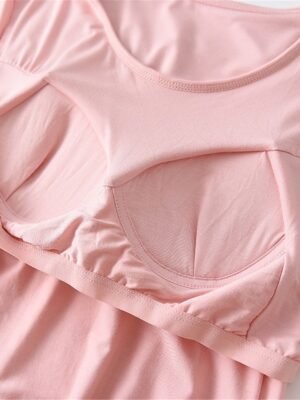 Simple Comfort Crew Neck Short Sleeve Nightgown - Image 12