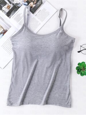 Simple Comfort Strappy Sleeveless Backless Top - Image 1