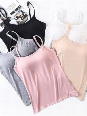 Simple Comfort Straps Sleeveless Backless Summer Top - Image 1