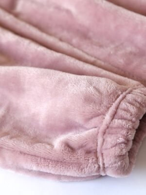 Simple Plush Fleece Elastic Waist Long Pajama Pants - Image 16