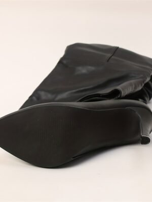 Sleek Sexy Black Over-the-Knee Stiletto Heel Boots - Image 6