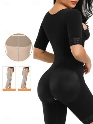 Solid Shaping Mesh High Waist Shapewear Panty - Image 3