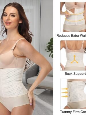 Sport Plus Size Solid Hook & Eye Waist Trainer - Image 17