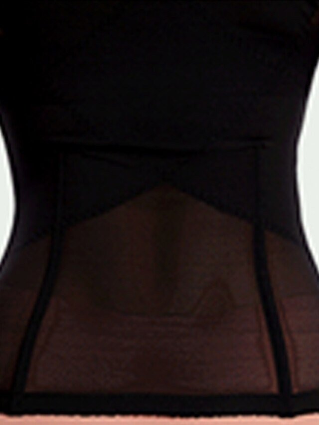 Sporty Comfortable Pure Colour Hook & Eye Waist Trainer - Image 13