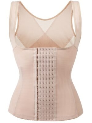 Sporty Comfortable Pure Colour Hook & Eye Waist Trainer - Image 6