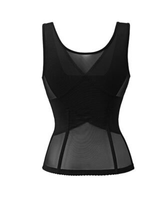 Sporty Comfortable Pure Colour Hook & Eye Waist Trainer - Image 9