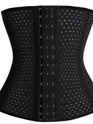 Sporty Plus Size Solid Colour Front Close Waist Trainer - Image 2
