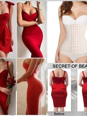 Sporty Plus Size Solid Colour Front Close Waist Trainer - Image 28
