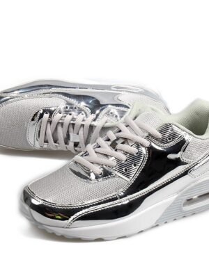 Sporty Wedge Heel Colour Block Round Toe Running Shoes - Image 10