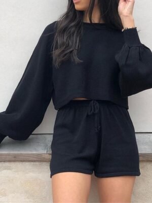 Street Regular Fit Solid Colour Round Neck Set - Image 15