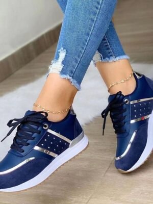 Stylish Casual Lace-Up Sneakers - Image 3