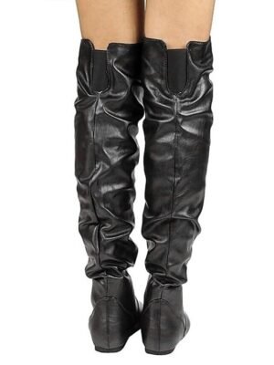 Stylish Casual Round Toe Over-the-Knee Slouch Boots - Image 3