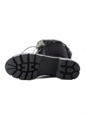 Stylish Knee-High Lace-Up Faux Suede Boots - Image 15