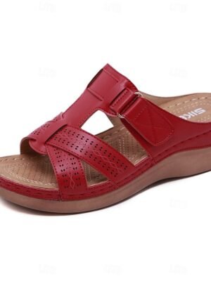 Summer Casual Black Slip-On Cut-Out Sandals - Image 13