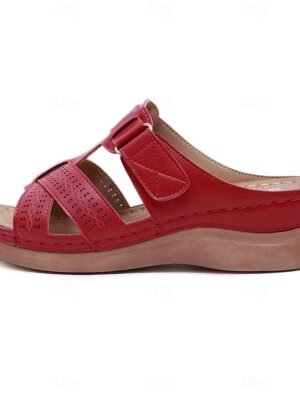 Summer Casual Black Slip-On Cut-Out Sandals - Image 14