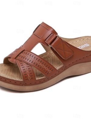 Summer Casual Black Slip-On Cut-Out Sandals - Image 7
