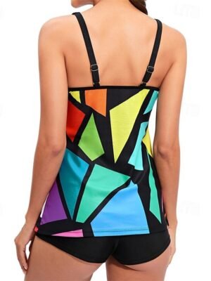 Summer Plus Size Sleeveless Tankini Set - Image 2