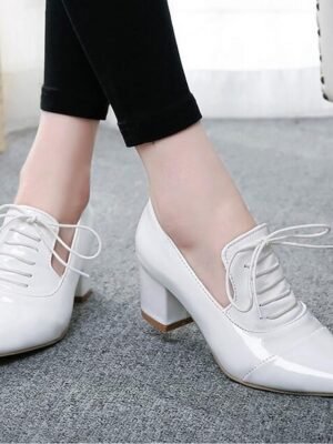 Summer Strappy Lace-up Block Heel Comfort Sandals - Image 4