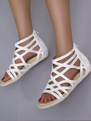 Summer Strappy Open-Toe Flat Gladiator Sandals - Image 13