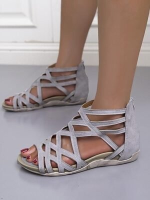 Summer Strappy Open-Toe Flat Gladiator Sandals - Image 14