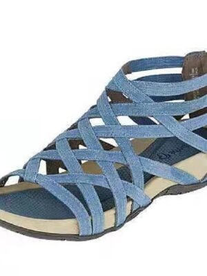 Summer Strappy Open-Toe Flat Gladiator Sandals - Image 3