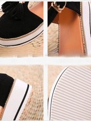 Trendy Black Platform Bow Accent Mary Jane Shoes - Image 3