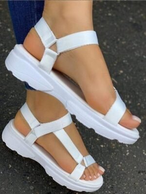 Trendy Neon Multicolor Strap Cushioned Sandals - Image 4